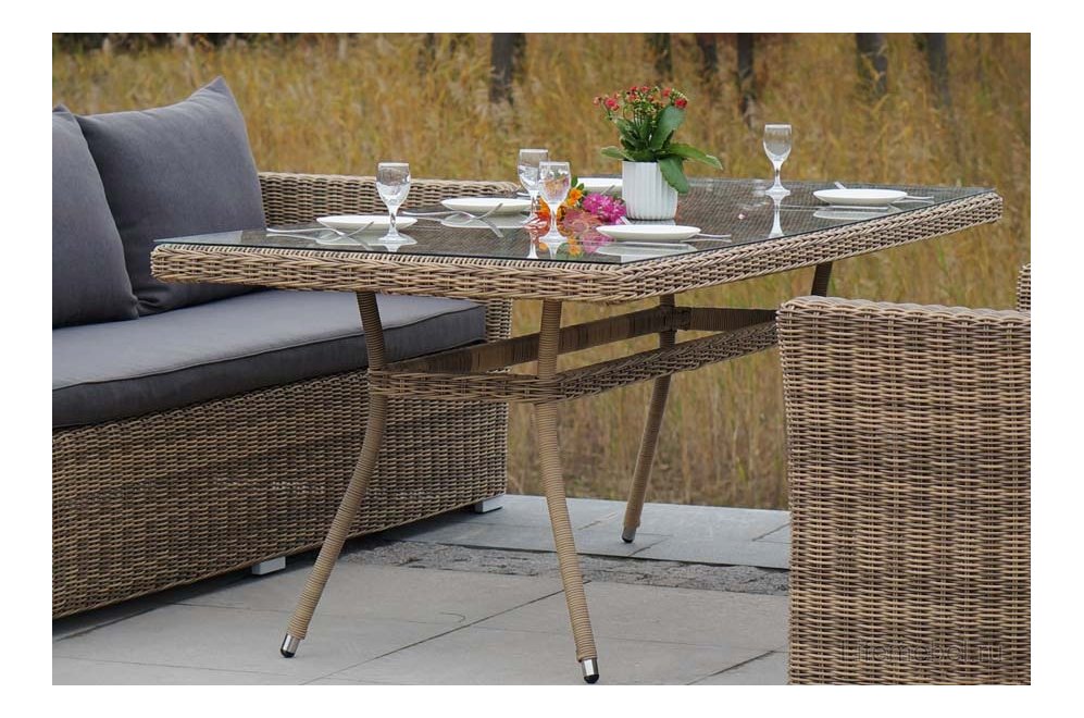 Комплект для отдыха из ротанга Бурфи соломенный