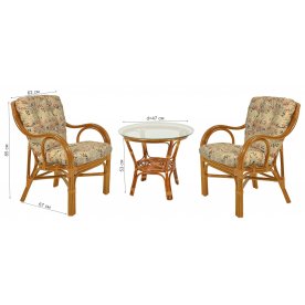 Комплект кофейный Makita 2+1 коньяк