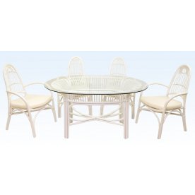 Комплект обеденный Dayning 4+1 белый