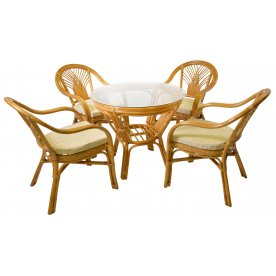 Комплект обеденный ЙЕНКИ 4+1 коньяк