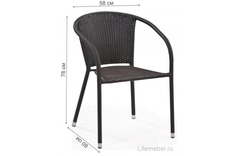 Обеденный комплект из ротанга 2+1 T25A/Y137C-W53 Brown 2Pcs