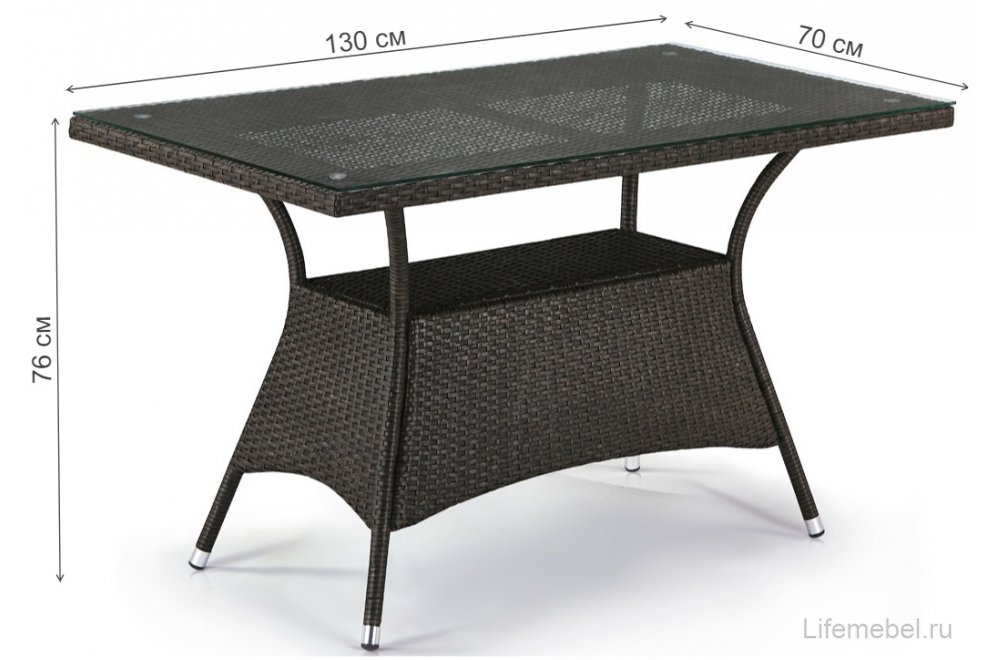 Обеденный комплект из ротанга 6+1 T198D/Y137C-W53 Brown 6Pcs