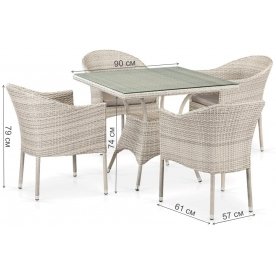 Обеденный комплект T190B Y350A-W85-90x90