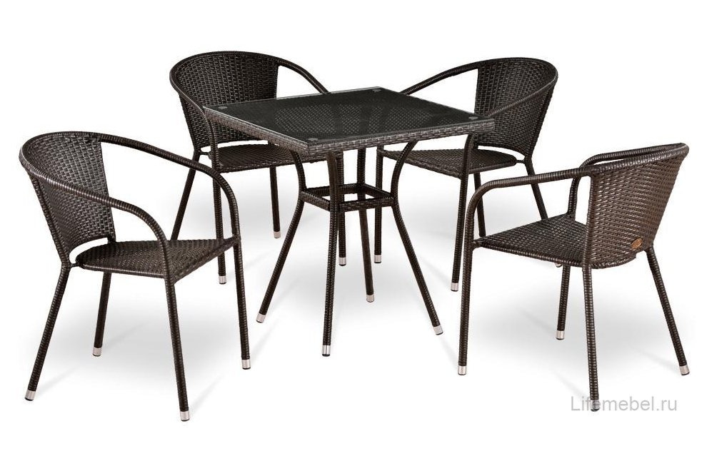 Обеденный комплект T282BNT/Y137C-W53 4 Brown