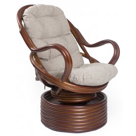 Кресло-качалка Davao с подушкой / коньяк