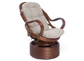 Кресло-качалка Davao с подушкой / коньяк