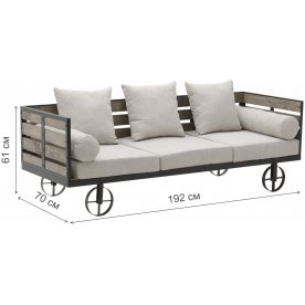 Деревянный диван Abbey