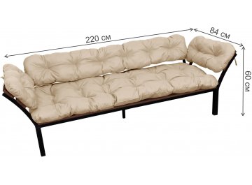 Металлический диван Дачный