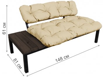 Металлический диван Дачный