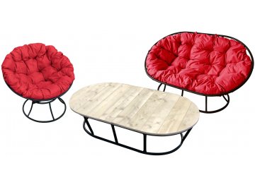 Комплект для отдыха из металла Мамасан Папасан