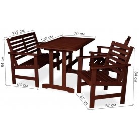 Обеденный комплект из дерева Стэнхамн