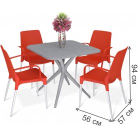 Обеденный комплект из пластика SHT-DS210