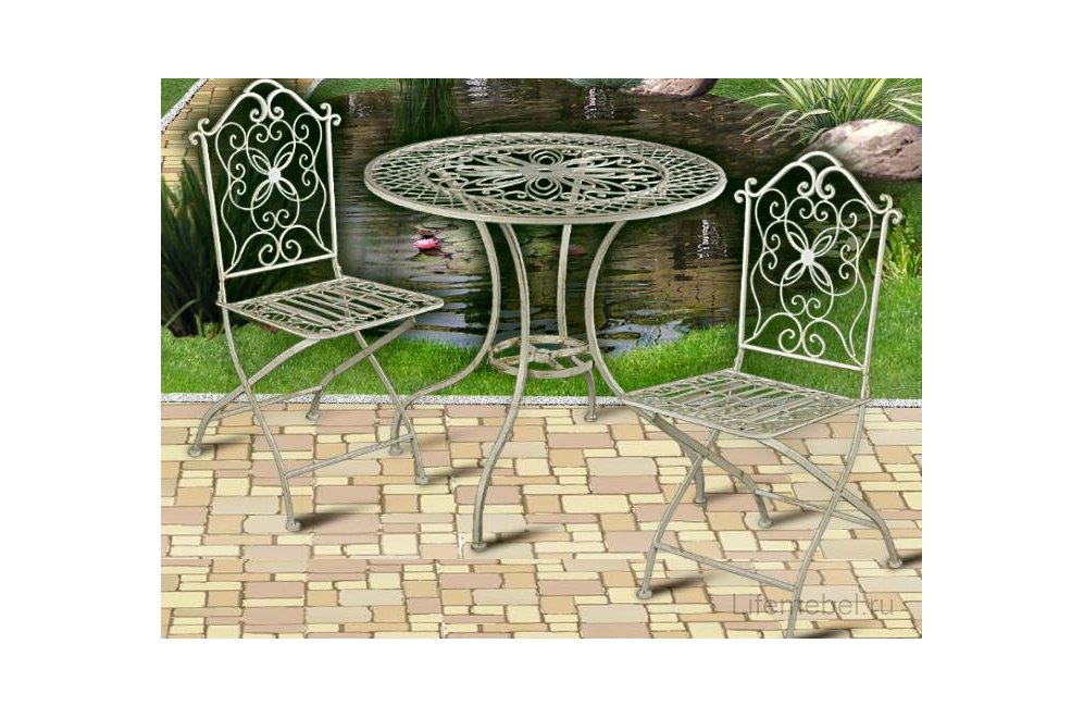 Обеденный комплект Роза белый