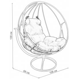 Металлическое кресло Круг