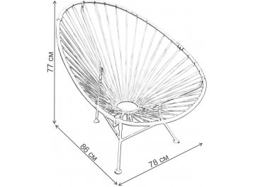 Металлическое кресло Ракушка