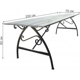 Деревянный стол Садовый 2 м