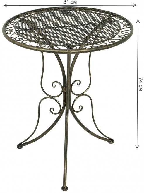 Металлический стол Марипоса бронза