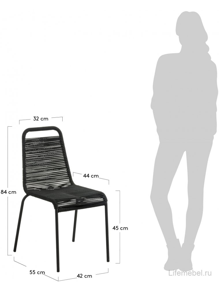Металлический стул Glenville черный