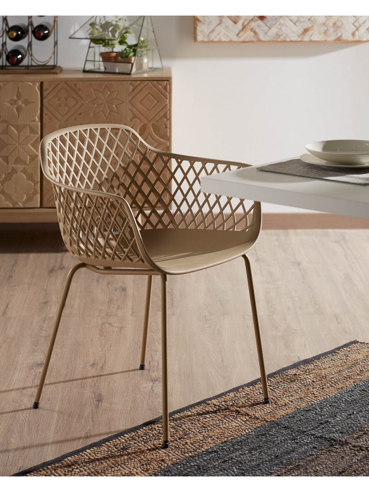 Металлический стул Quinn бежевый