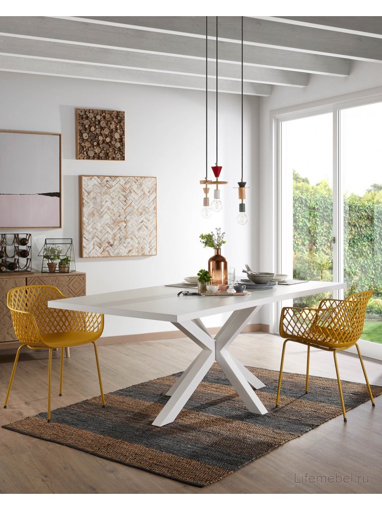 Металлический стул Quinn горчичный