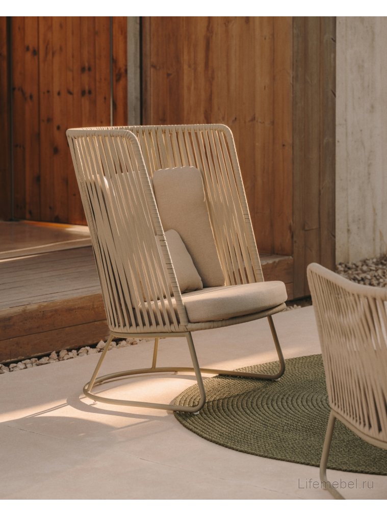 Металлический стул Saconca бежевый