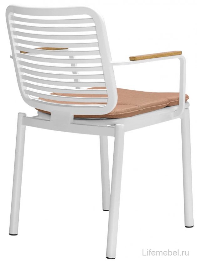 Металлический стул TAG/11002-014-034 терракотовый / белый