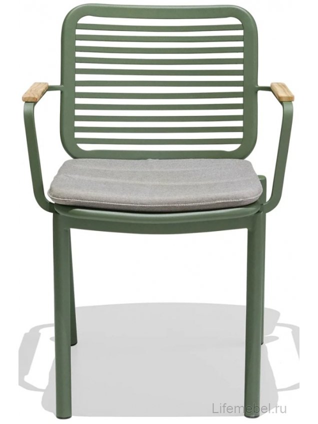 Металлический стул TAG/11002-043-027 светло-серый / зеленый