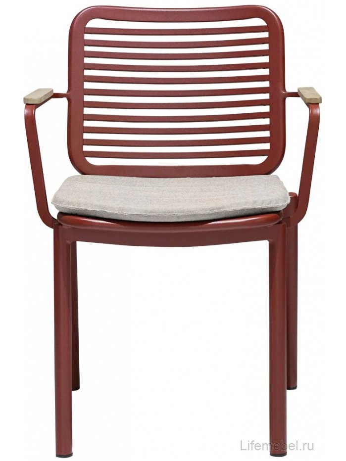 Металлический стул TAG/11002-057-043 светло-бежевый / терракотовый