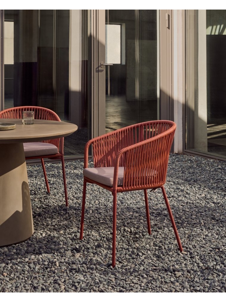 Металлический стул Yanet терракотовый