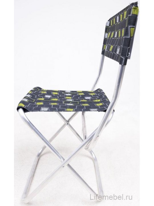 Складной стул Пикник ткань разноцветная / алюминий