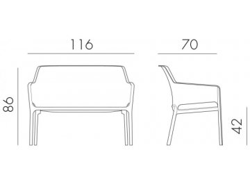 Пластиковый диван 003/4033802000
