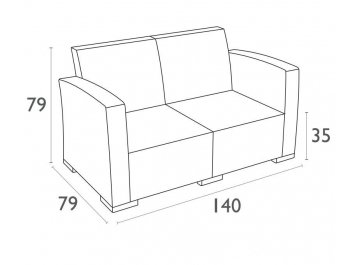 Пластиковый диван 234/832-4881/П2