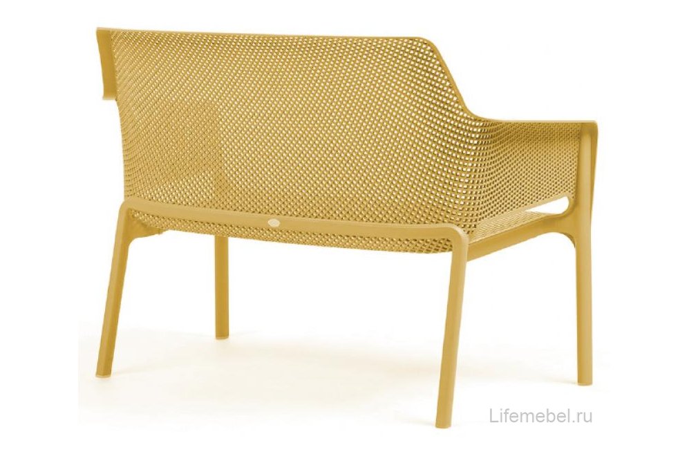 Пластиковый диван Net Bench горчичный