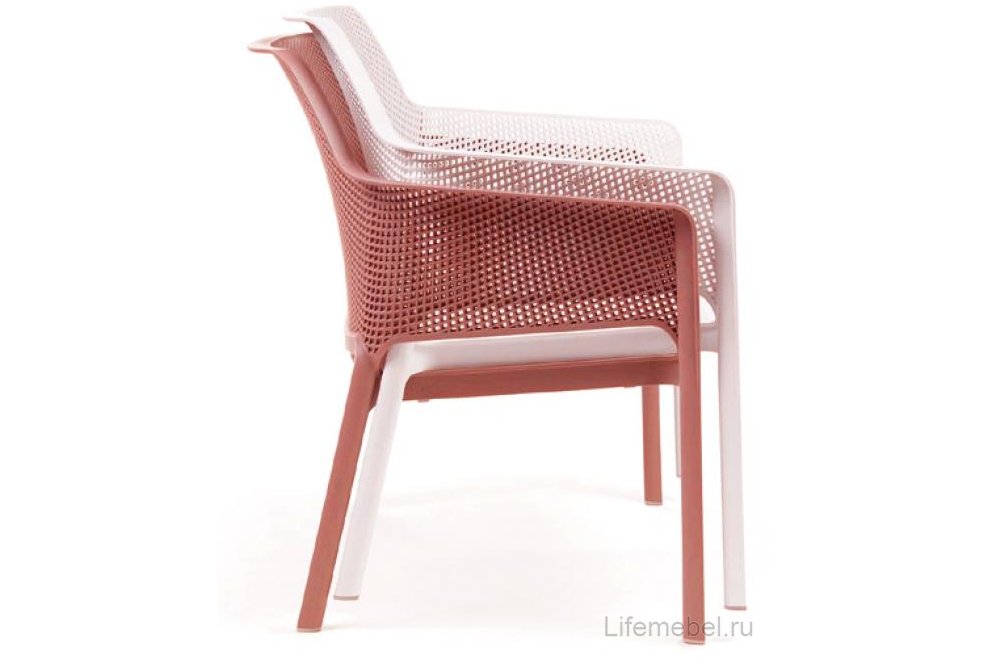 Пластиковый диван Net Bench коралловый