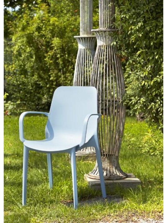 Пластиковое кресло Ginevra голубое