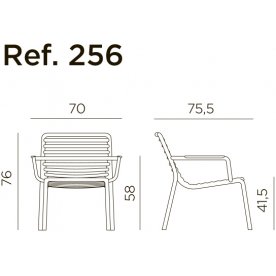 Лаунж-кресло пластиковое Doga Relax антрацит