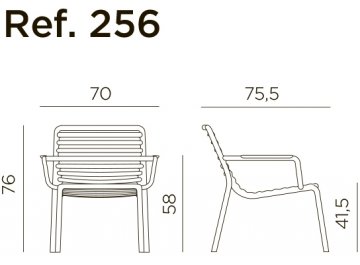 Лаунж-кресло пластиковое Doga Relax антрацит