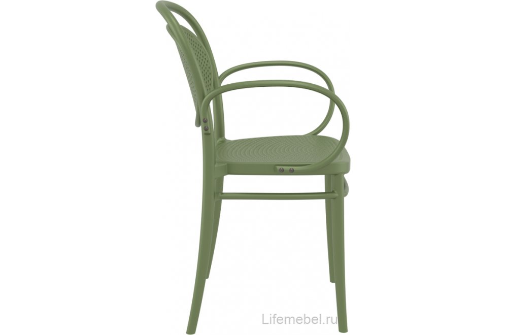 Кресло пластиковое Marcel XL оливковый