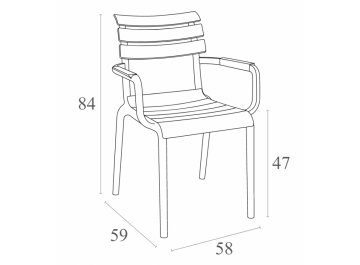 Кресло пластиковое Paris