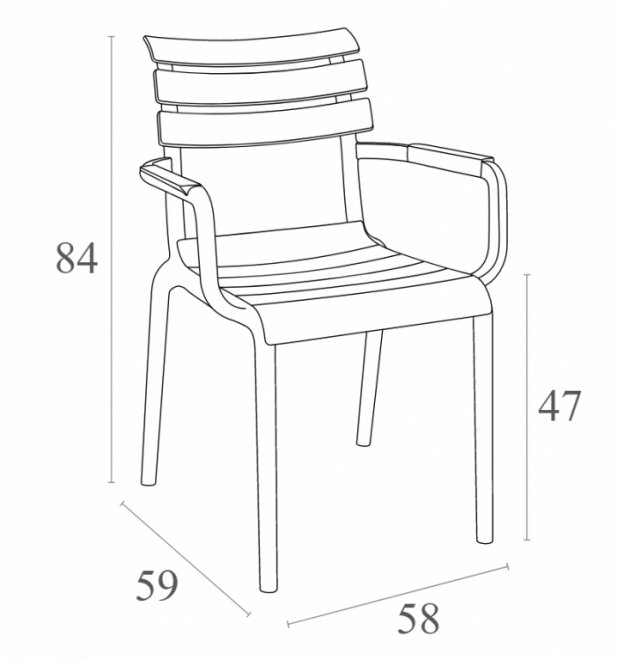 Кресло пластиковое Paris оливковый