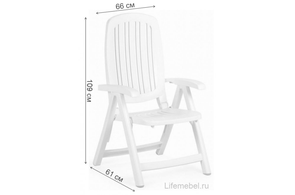 Пластиковое кресло Salina белое