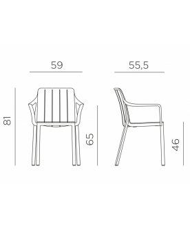 Кресло пластиковое Tiberina