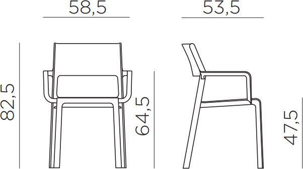 Кресло пластиковое Trill Armchair агава