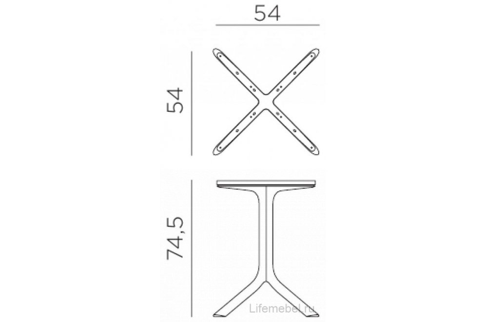 Пластиковый стол 003/4008453000 табак