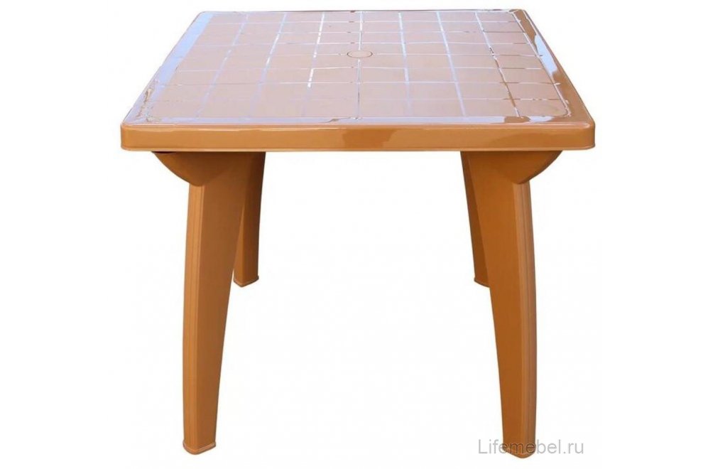 Пластиковый стол Луна коричневый