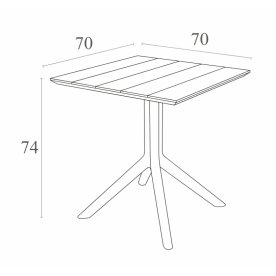 Стол пластиковый Paris Table 70