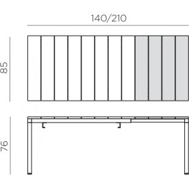 Стол пластиковый Rio 140 Extensibile