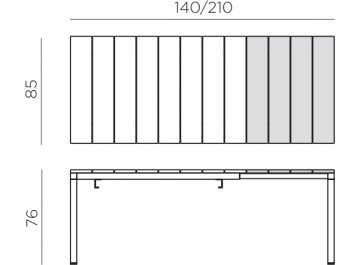 Стол пластиковый раздвижной Rio 140 Extensibile белый