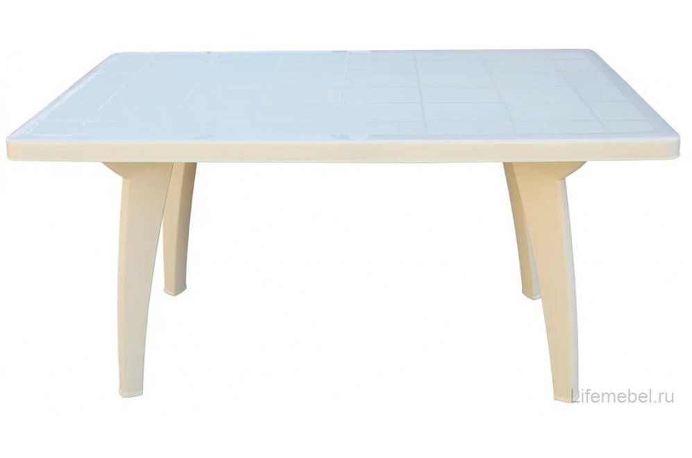 Пластиковый стол Солнце белый