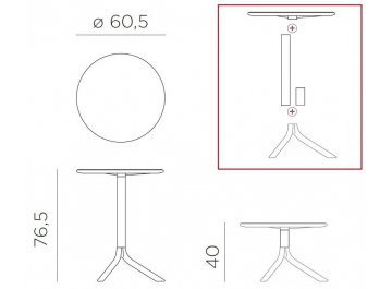 Пластиковый стол Spritz